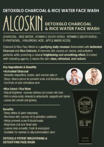 Detoxglo Charcoal & Rice water Face wash