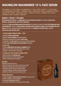 NIACINGLOW NIACINAMIDE 10 % FACE SERUM